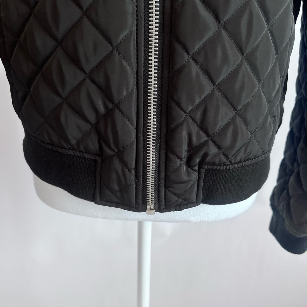 Levi’s trendy, diamond, quilted bomber jacket, women’s black size medium - Picture 4 of 14
